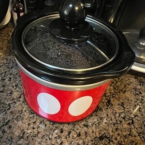 Red Slow Cooker with White Dots